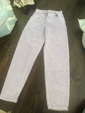 Agolde Lavender High-Rise Boyfriend Jeans